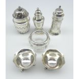 Pair of small silver salts,