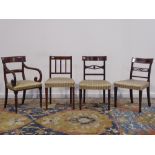 Mixed set 19th century dining chairs,