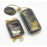 Japanese four-case lacquer Inro, Edo period,