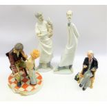 Two Lladro figures; 'Obstetrician' and another Doctor, H37cm,