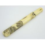 Japanese Stag Antler pipe case,