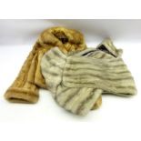 Vintage Mink fur short jacket and a grey mink fur shawl (2) Condition Report & Further
