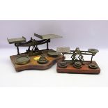 Set of Victorian brass Postal scales by S Mordan & Co,