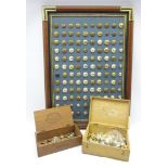 Display of 120 military buttons including Victorian, WWI etc,