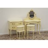 'Balzarotti Furniture' French style bedroom suite comprising of dressing table with cartouche