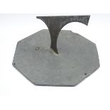 18th/ 19th century octagonal slate sundial by James Walsh, 27.5cm x 27.