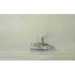 David C Bell (British 1950-): Paddle Steamer, watercolour signed 19.