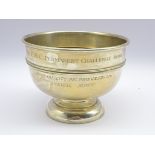 'The FMC Challenge Bowl' - A rose bowl on a pedestal foot Birmingham 1909 18cms Diam 11.