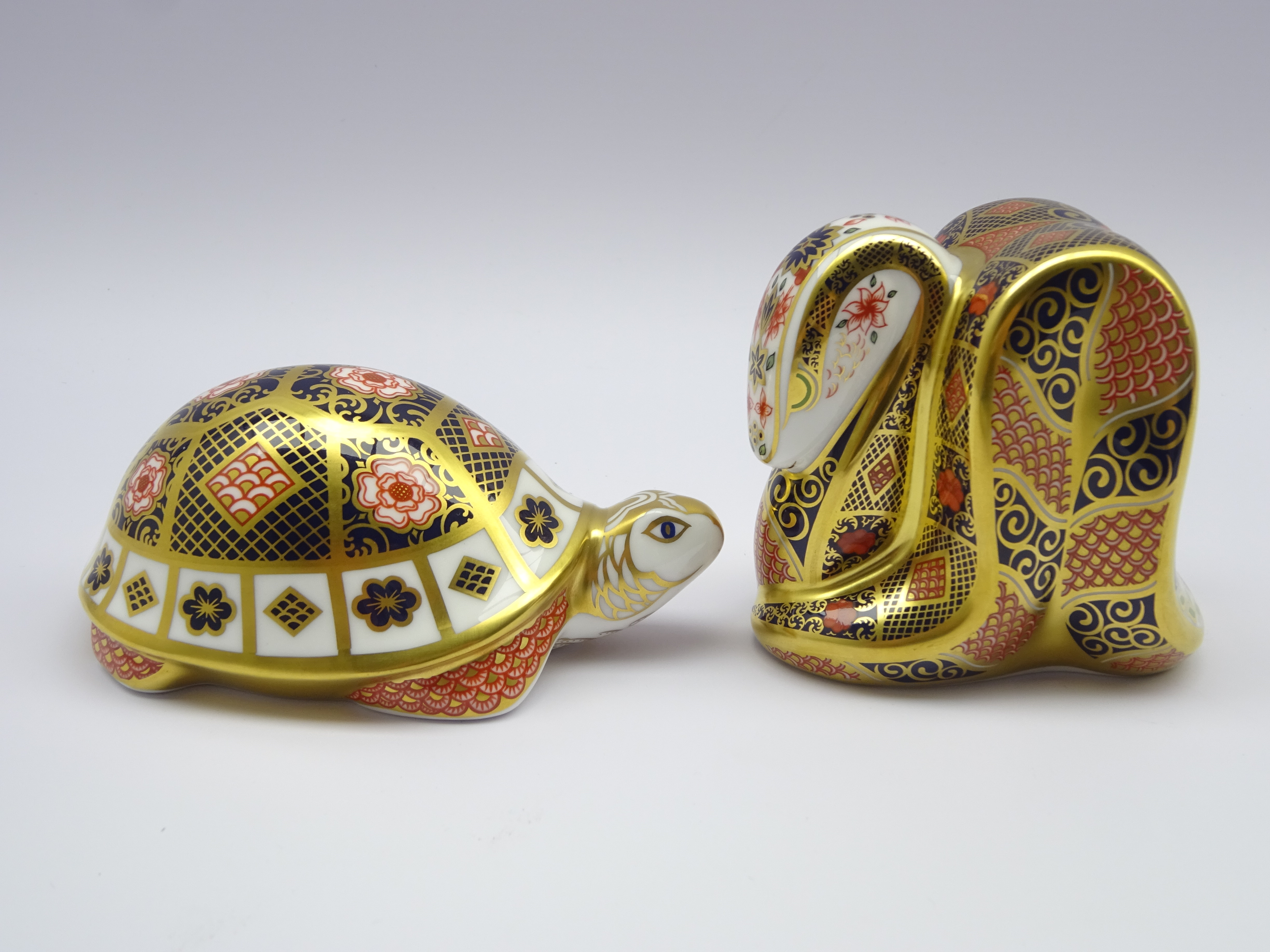 Two Royal Crown Derby paperweights 'Yorkshire Rose Mother Tortoise' no. - Image 2 of 2