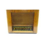 Vintage Pilot valve radio in walnut case,