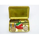Princess Mary World War I Gift tin,a Mercantile Marine medal to James Fothergill,