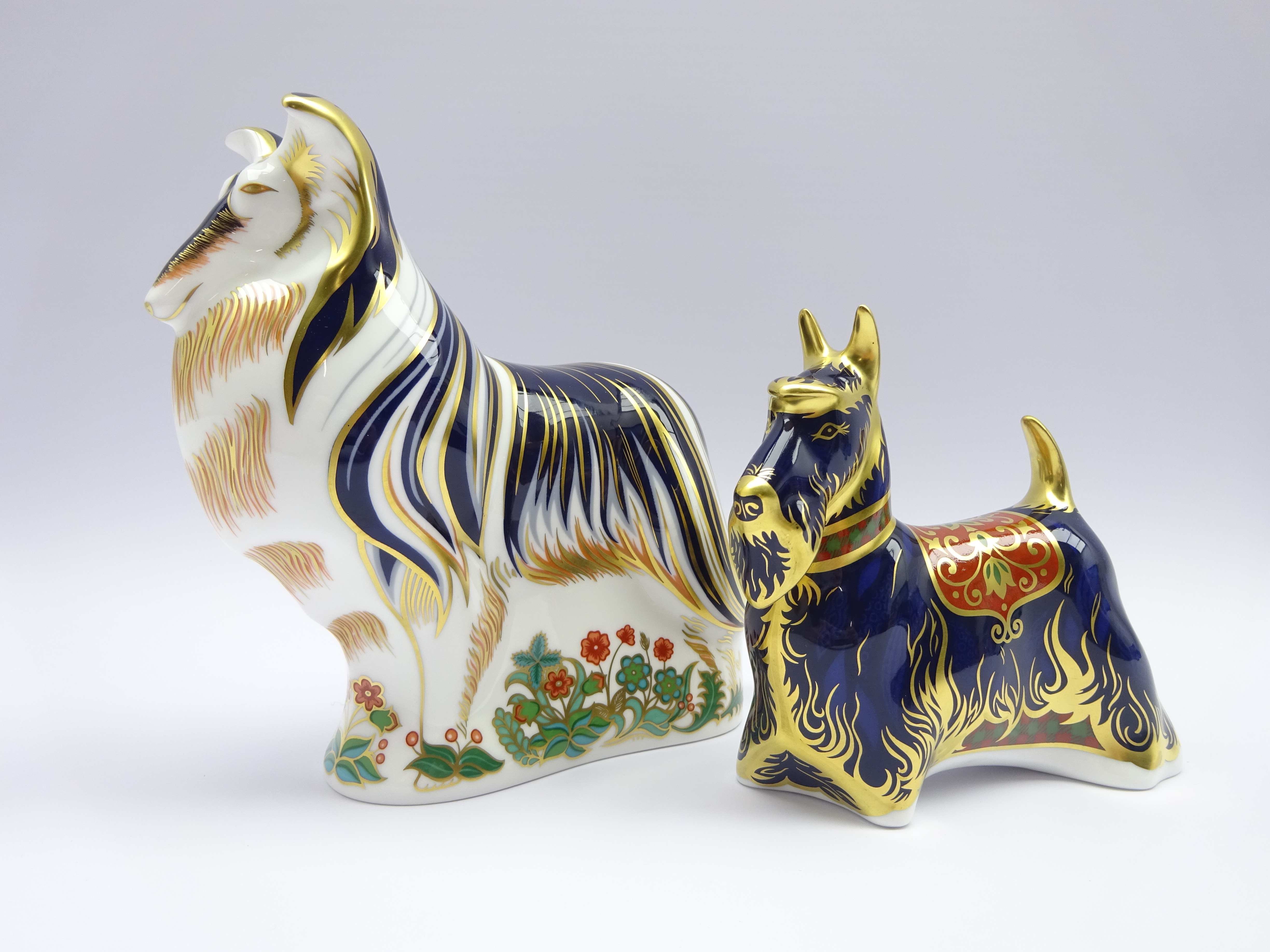 Two Crown Derby paperweights 'Scottish Terrier', - Image 2 of 2