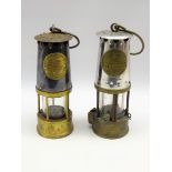 Two brass and steel Miners safety lamps by Eccles and Berwood Engineering Co.