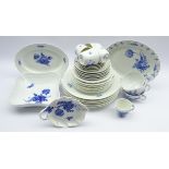 Royal Copenhagen Blue Flower Braided pattern dinner ware comprising six five dinner plates,