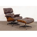 Charles & Ray Eames for Herman Miller - 1960s laminated plywood and rosewood veneered lounger