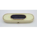 Early 19th Century ivory toothpick holder with interior mirror,