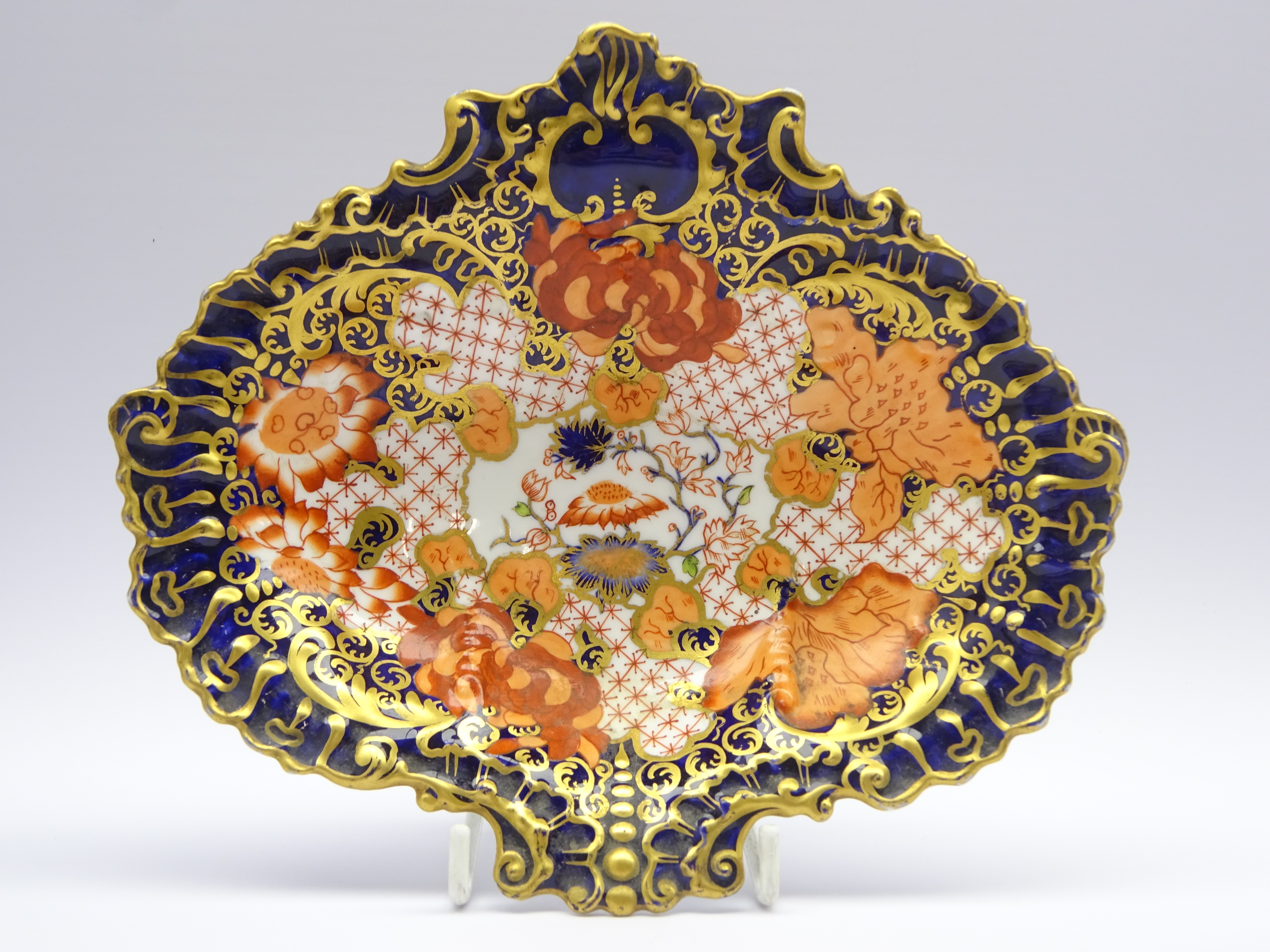 Two Royal Crown Derby paperweights 'Frog' and 'India' and a Royal Crown Derby Imari leaf shaped - Image 2 of 4