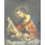 After Sebastiano Conca - Madonna and child, oil on canvas 44 x 36cms,