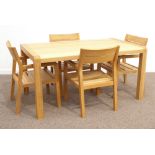 Habitat 'Radius' rectangular oak dining table (150cm x 90cm, H74cm),