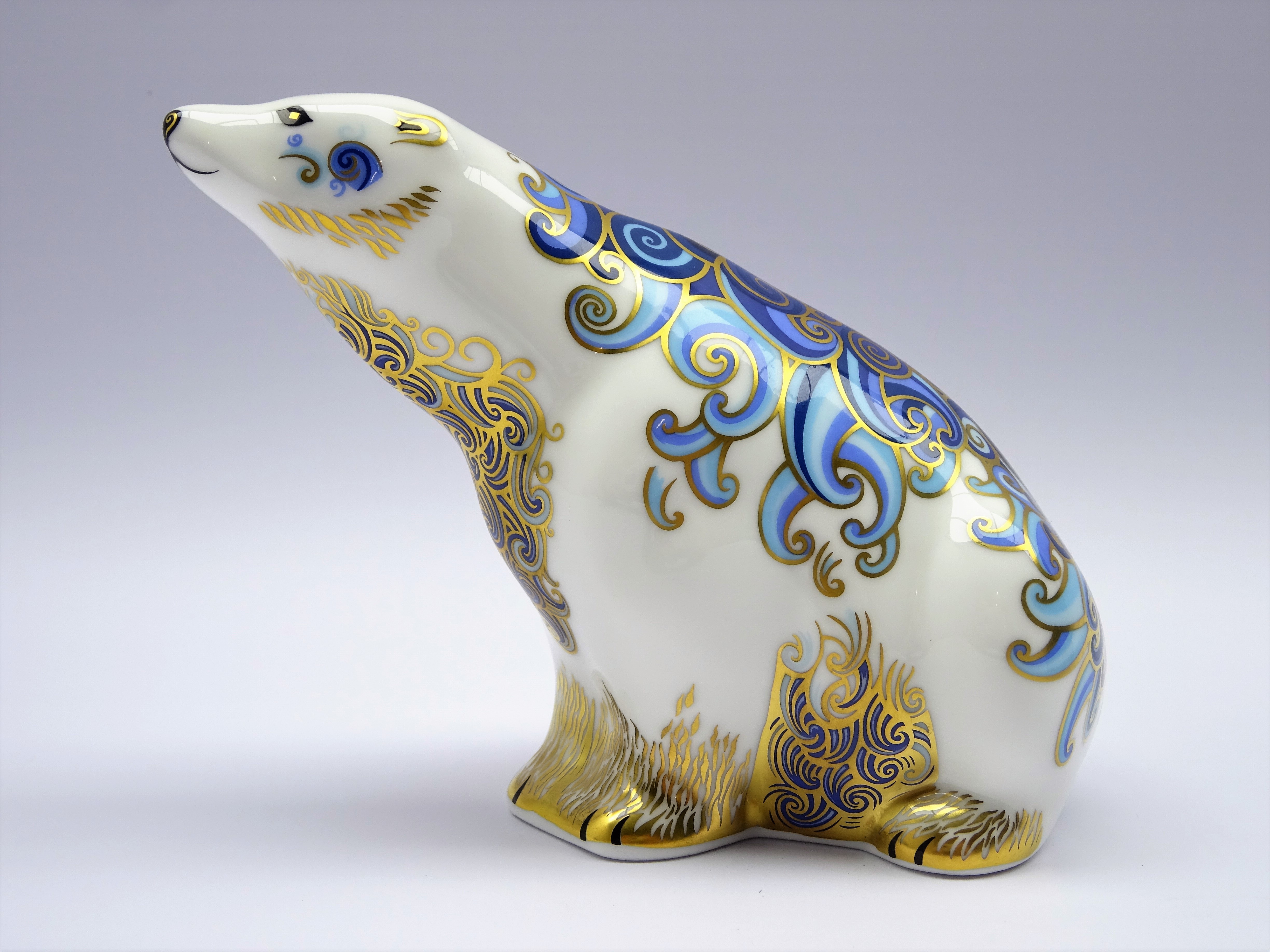 Royal Crown Derby paperweight 'Aurora Polar Bear' signature edition for Connaught House, 104/1500,