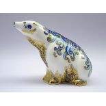 Royal Crown Derby paperweight 'Aurora Polar Bear' signature edition for Connaught House, 104/1500,