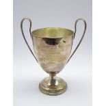 'St Edmundsbury Co-operative Bacon Factory Show' - a George III 2 handled silver trophy with later