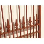 WITHDRAWN - Pair 20th century heavy wrought iron Country House driveway gates, pointed finials,