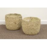 Pair 'Cotswold Studio' stone effect planters,