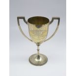 'St Edmundsbury Co-Operative Bacon Factory Challenge Cup' - An engraved 2 handled trophy Sheffield