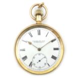 9ct gold pocket watch by Walker & Sons Sunderland, case by William Ehrhard,