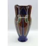 Large early 20th century Royal Doulton four handled vase by Frank Butler decorated in the Art