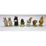 Four Royal Albert Beatrix Potter figures; Tailor of Gloucester, Sally Henny Penny,