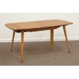 Ercol 'Windsor' light elm rectangular extending dining table, 153cm x 83cm,