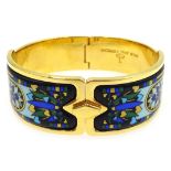 Michaela Frey Wien gilt and enamel hinged bangle,