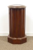 Victorian mahogany cylinder pot cupboard washstand,
