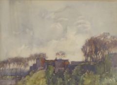Fred Lawson (1888-1968); watercolour of Richmond Castle, signed and dated 1914,