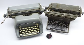 Underwood Rhythm Touch typewriter and a vintage Royal typewriter (2)