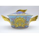 Rosenthal Studio Line Versace covered vegetable dish in 'Les Tresors de la Mer' design 16 x 33cms