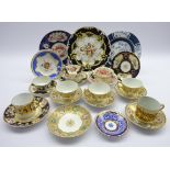 Early 19th century and later ceramics comprising Worcester, Minton, Coalport, Ridgway,