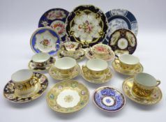 Early 19th century and later ceramics comprising Worcester, Minton, Coalport, Ridgway,