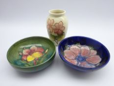 Moorcroft Freesia pattern footed bowl, D11.