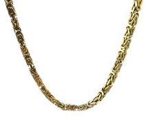 9ct gold Kings link chain necklace, stamped 375, approx 41.
