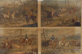 Reeve after Alken, a series of four coloured hunting prints,