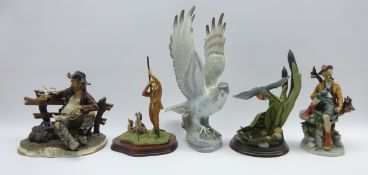Lladro style model of an Eagle, H40cm, Border Fine Arts 'Reaching for the High Birds' by Ray Ayres,