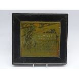 Arts & Crafts brass motto plaque, probably by Wharff-Eaton Co.