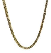 9ct gold Kings link chain necklace, stamped 375, approx 44.