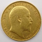 King Edward VII 1906 gold full sovereign