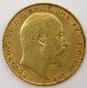King Edward VII 1906 gold half sovereign