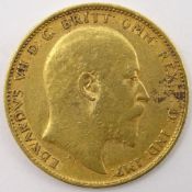 King Edward VII 1902 gold full sovereign