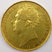 King George IV 1823 gold double sovereign